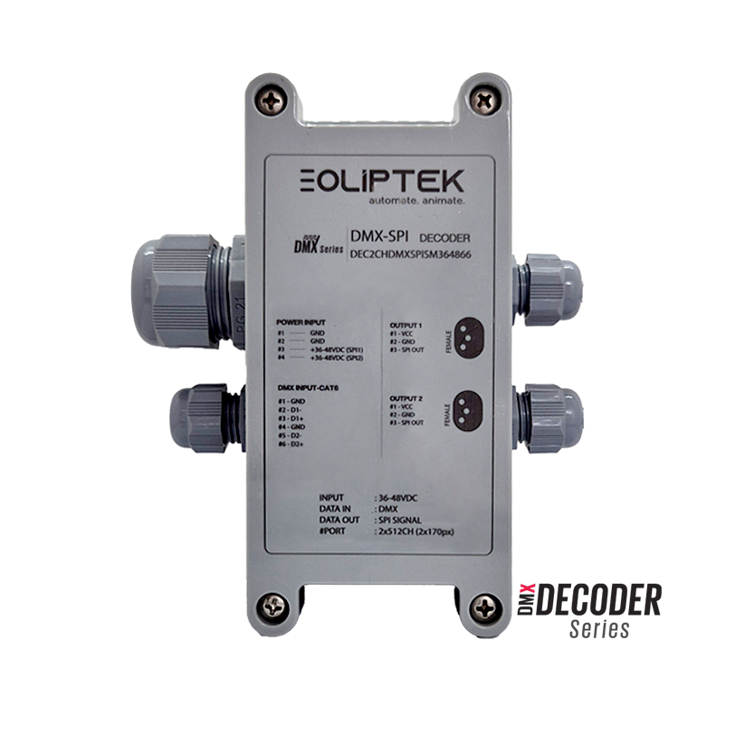 DMX / SPI DECODER 2 CH | Media Façade & Stage Lighting – NodeRange