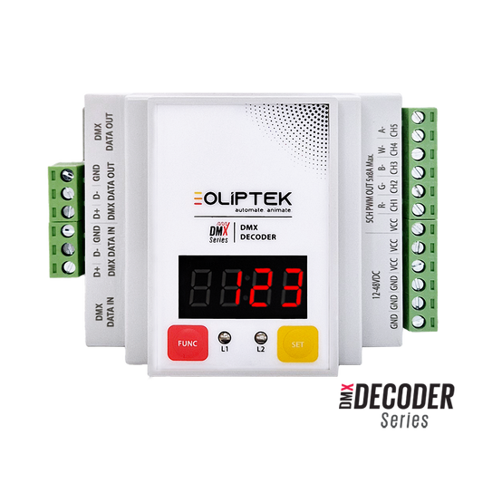 DMX / PWM DECODER 5 CH RGBWA CV